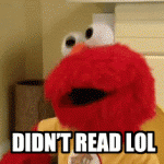 Elmo Didn’t Read