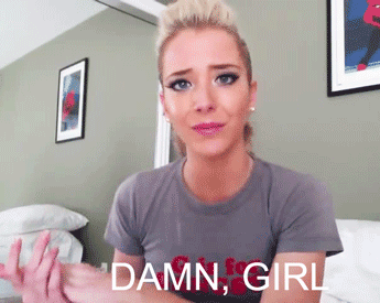 Gif of a woman clapping with the caption "Damn, girl"