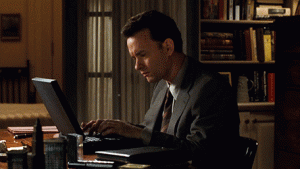 Tom Hanks Typing
