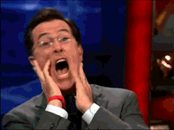 Colbert excited