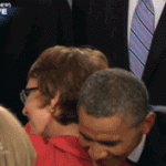 Obama being all huggy