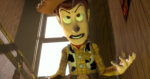 Woody Freaking Out