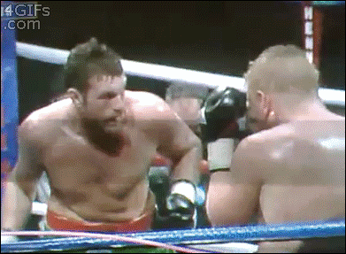 Boxer Punches Himself GIF